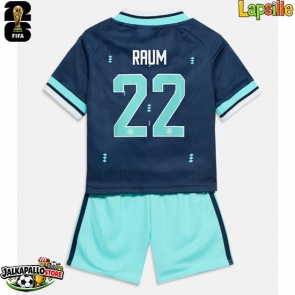 Saksa David Raum #22 Vieraspaita Lapsille MM-kisat 2026 Lyhythihainen (+ shortsit)